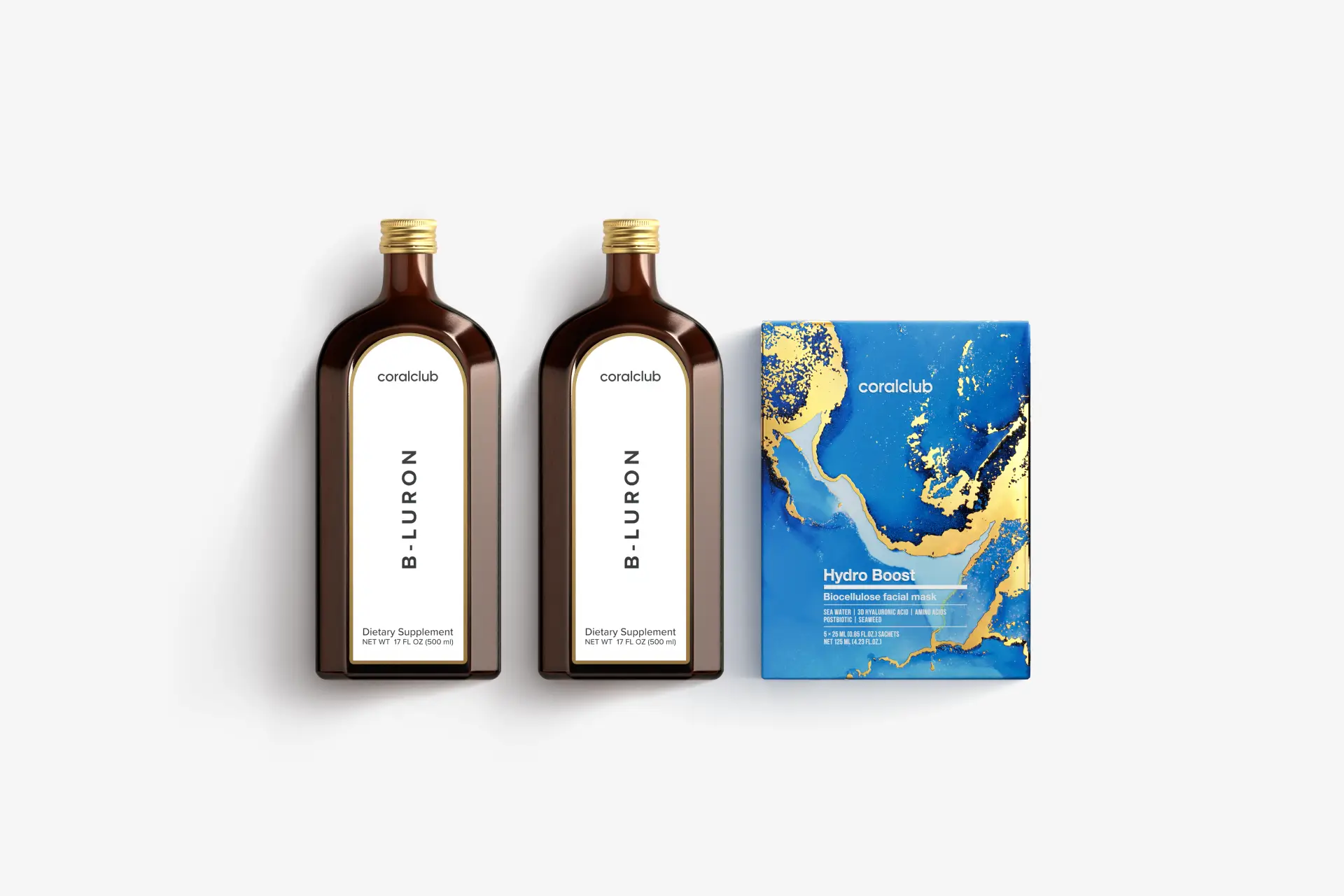 ბი-ლურონი + Hydro Boost Biocellulose Facial Mask (5 პაკეტი)